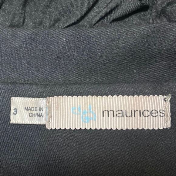 Maurices Women's Black Long Sleeve Ruffle Buttons Military Blazer Coat Jacket 3 - Picture 4 of 5